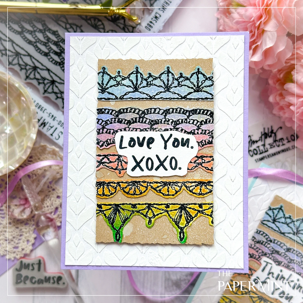 Simon Says Stamp Crochet Trims Thin Set Wafer Dies sss480b Love Card