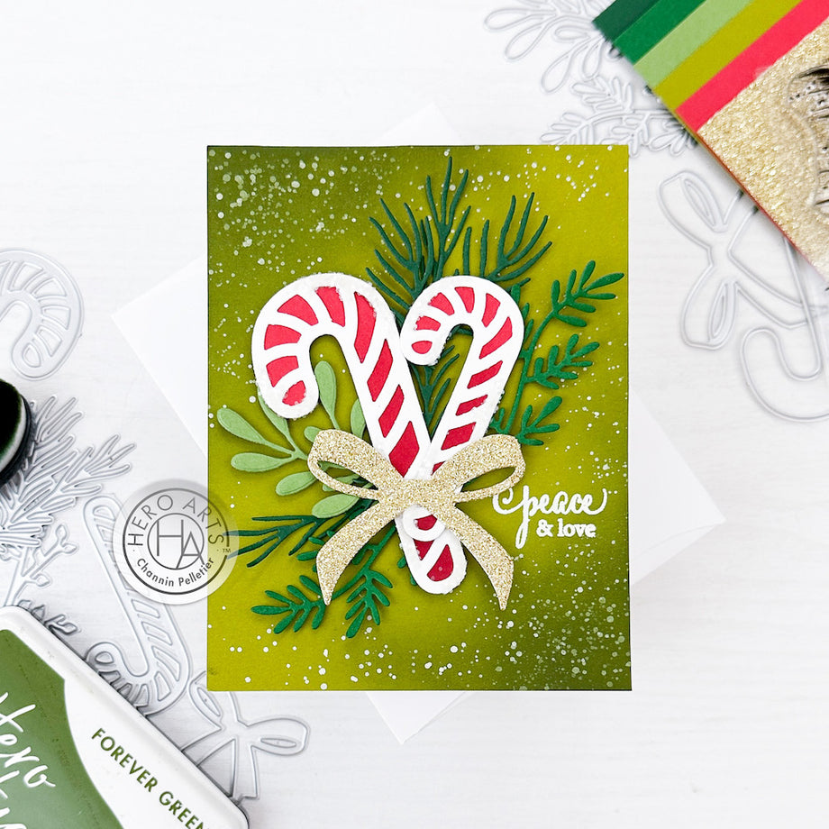 Handcrafted Candy Canes Christmas Card