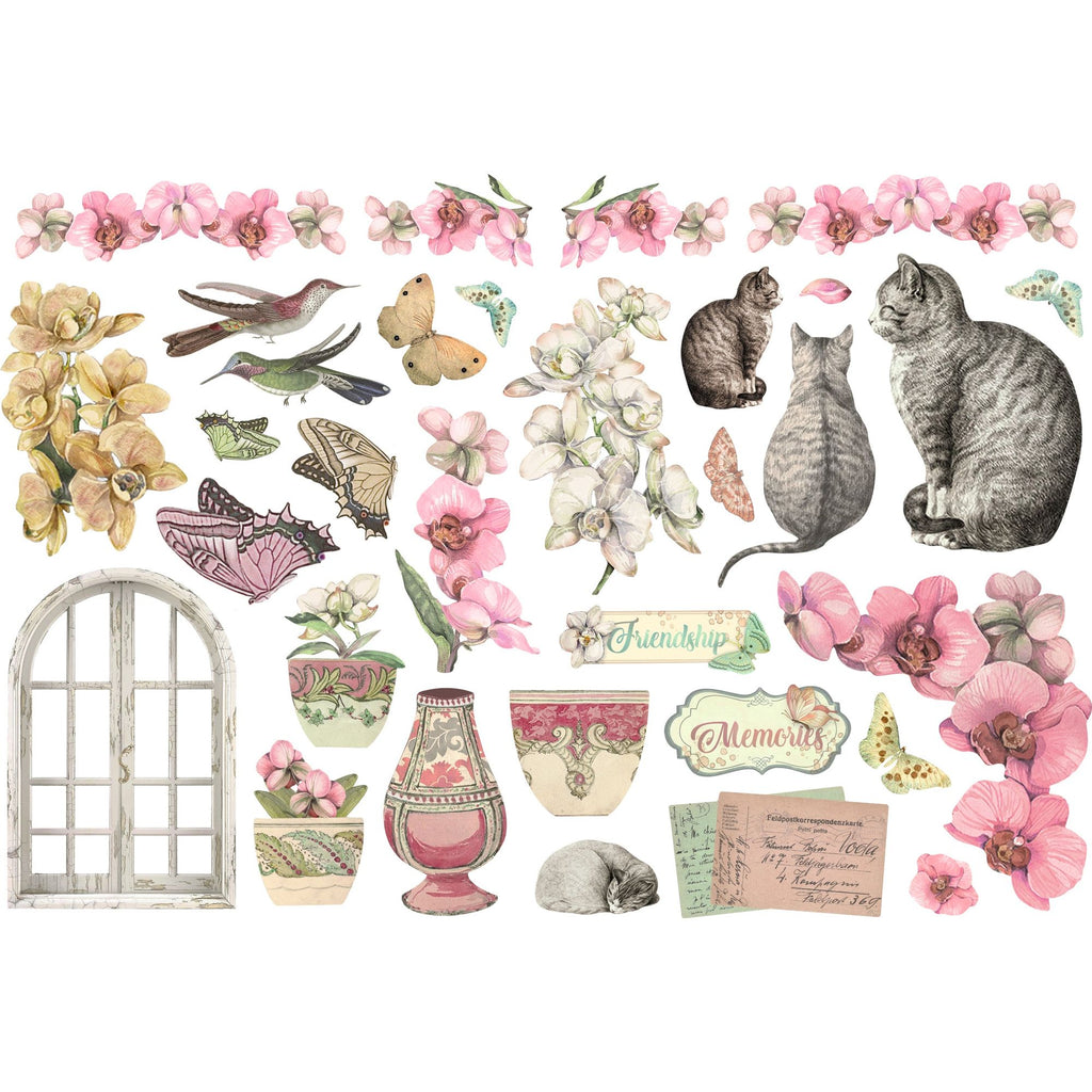 Stamperia Orchids And Cats Ephemera dflct41