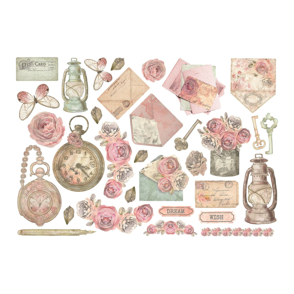 Stamperia Shabby Rose Ephemera dflct47 pieces