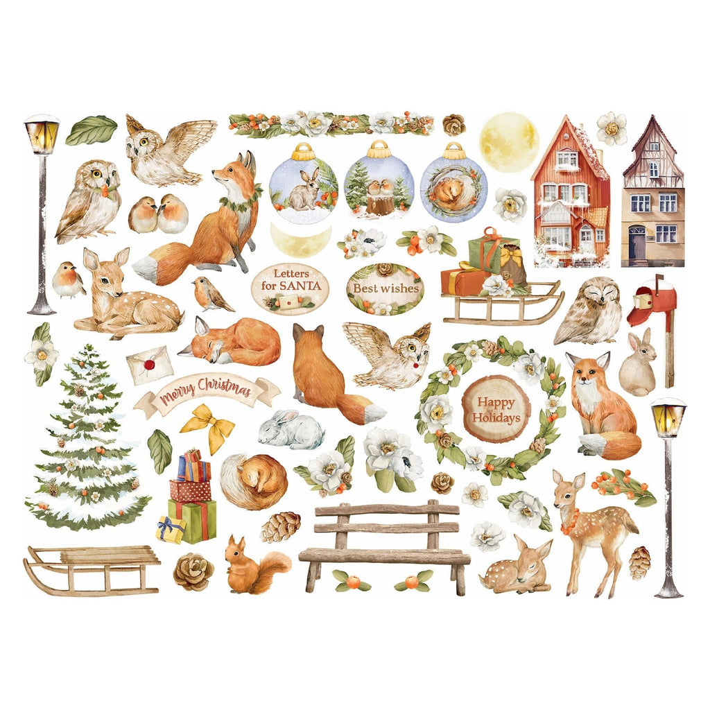 Stamperia Romantic Winter Valley Die Cuts dfldc82 pieces