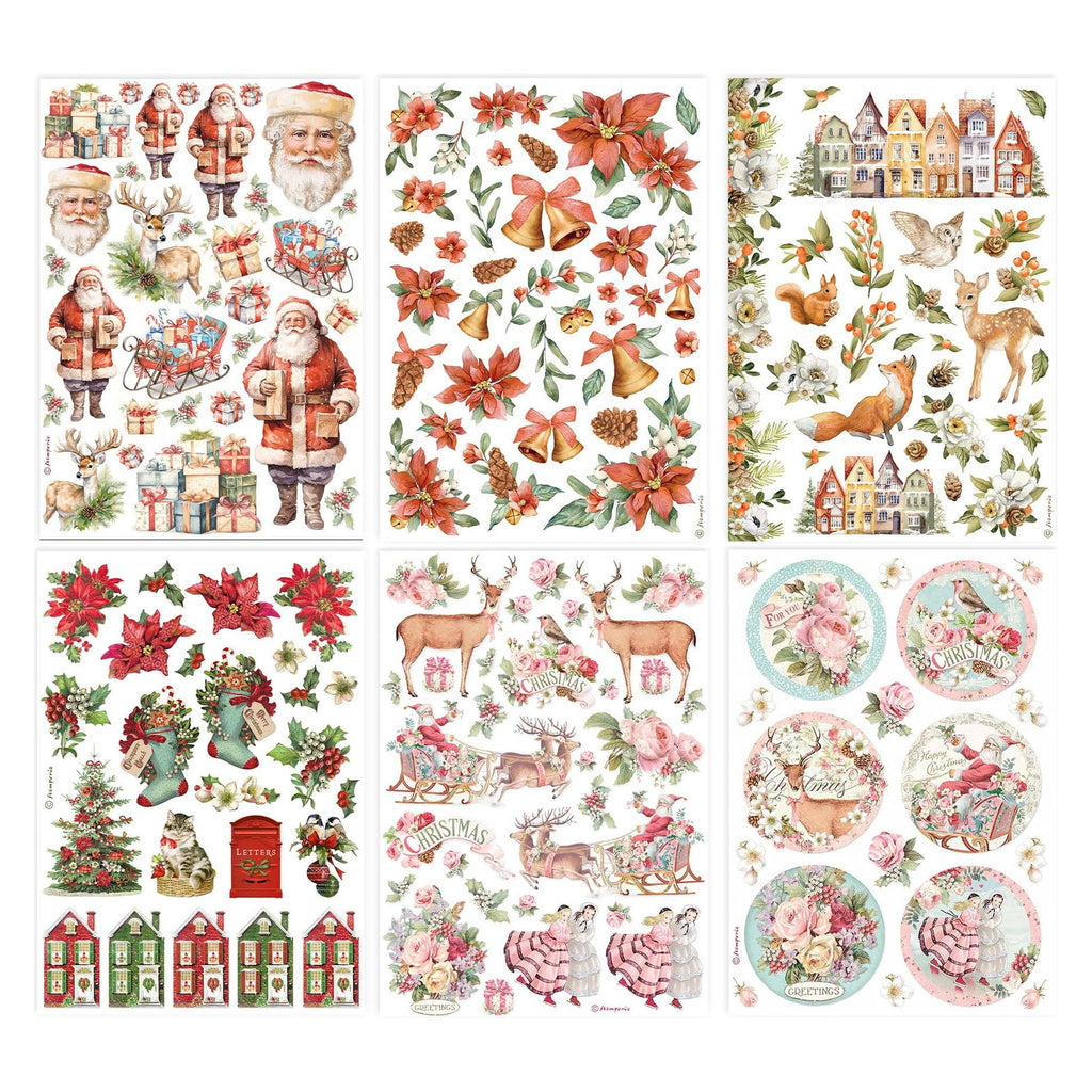 Stamperia Classic Christmas Rice Paper A4 dfsa4xcx pages