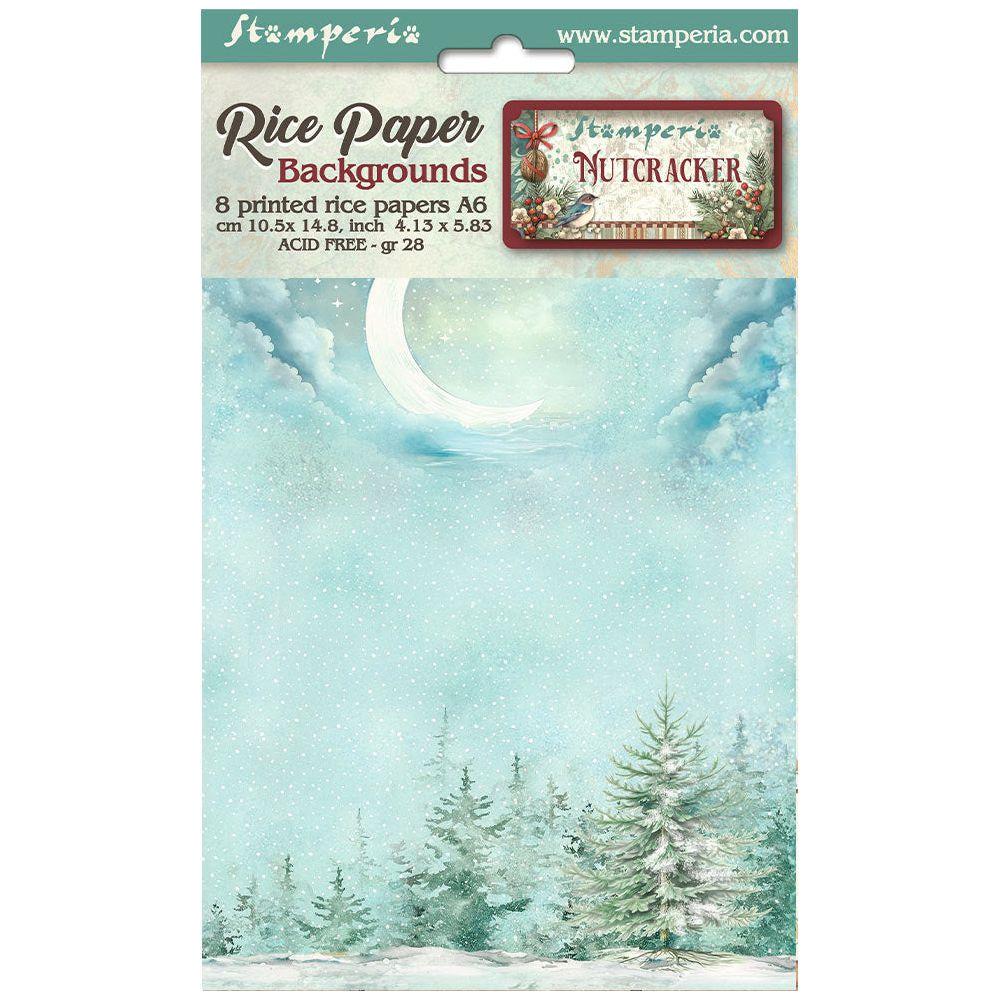 Stamperia The Nutcracker Rice Paper A6 Backgrounds dfsak6027