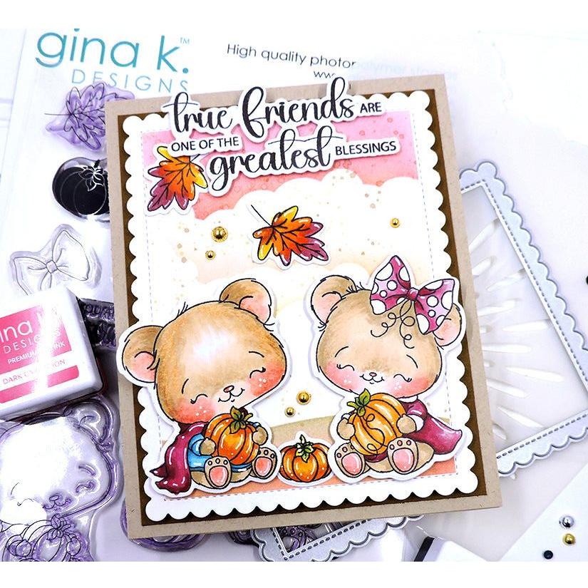 Gina K Designs Autumn Bears Stamps and Dies Bundle dgdie0436 Greatest Blessings