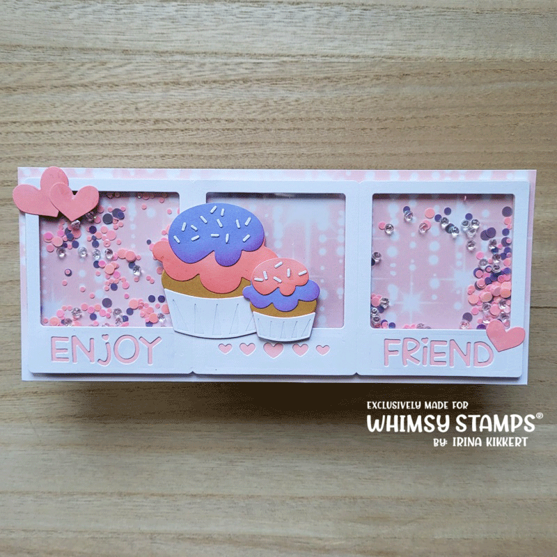 Whimsy Stamps Fun with Words 1 Dies wsd250 shaker card