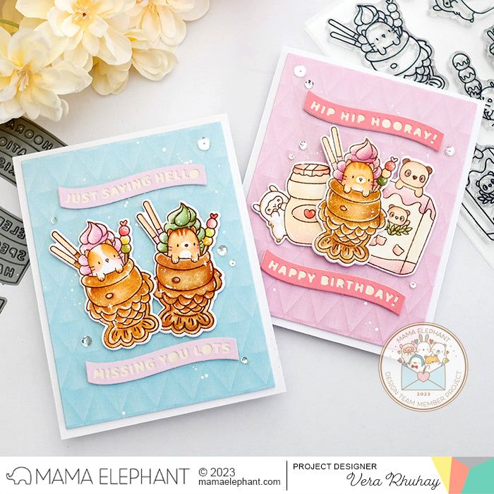 Mama Elephant Clear Stamps Yummy Snacks birthday