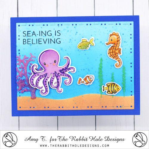 The Rabbit Hole Designs Sea-ing is Believing Coordinating Dies TRH-203D seahorse