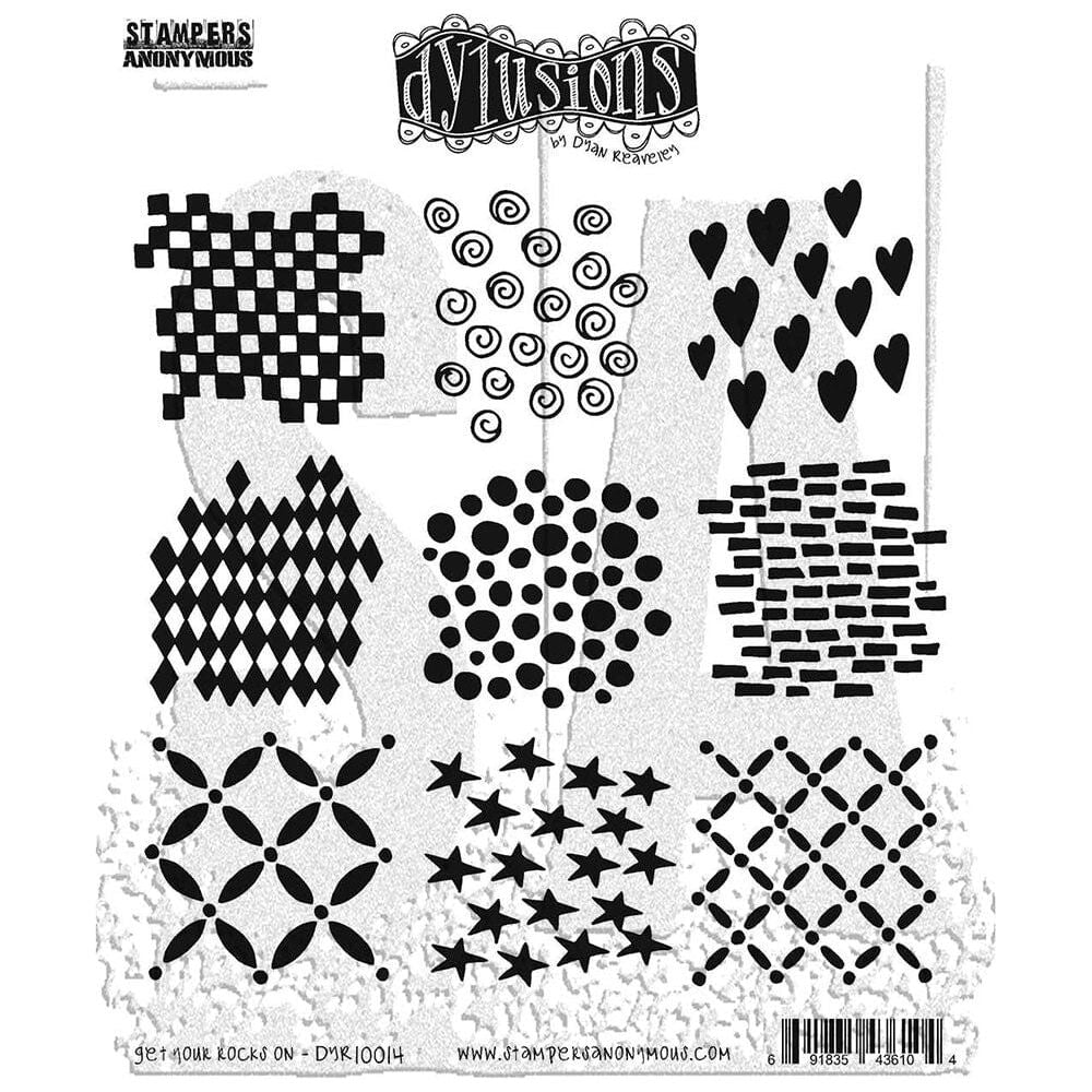 Dyan Reaveley Get Your Rocks On Dylusions Cling Stamps dyr10014