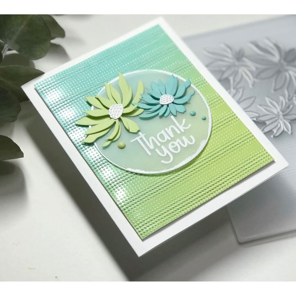 Simon Says Stamp Daisy Heads Dies s853 Just A Note Thank You Card