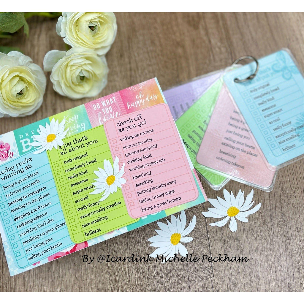 Simon Says Stamp Daisy Heads Dies s853 Just A Note Encouragement Cards