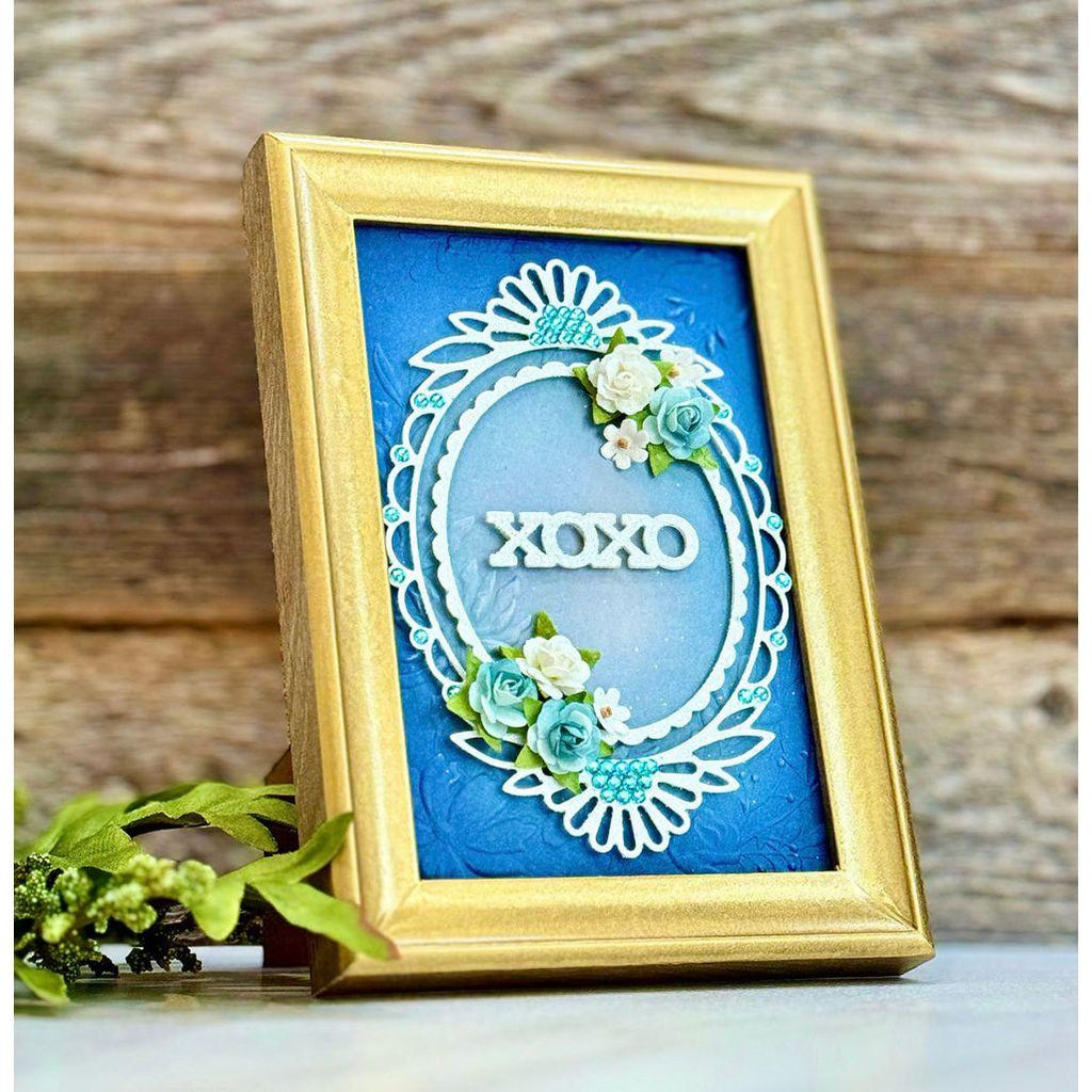 Simon Says Stamp Daisy Oval Frame Wafer Dies 1070sd Celebrate XOXO Frame