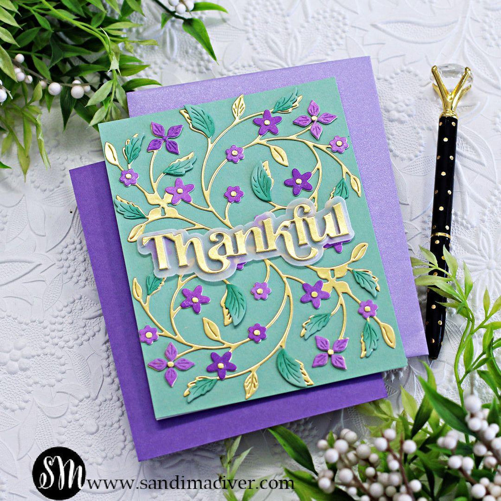 Simon Says Stamp Sunny Vibes Collection I Want It All Wafer Dies set813ad Dancing Floral Vine Card | color-code:ALT01