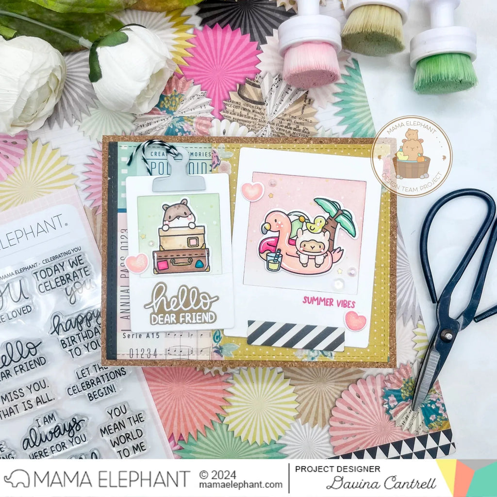 Mama Elephant Celebrating You Clear Stamps vacation