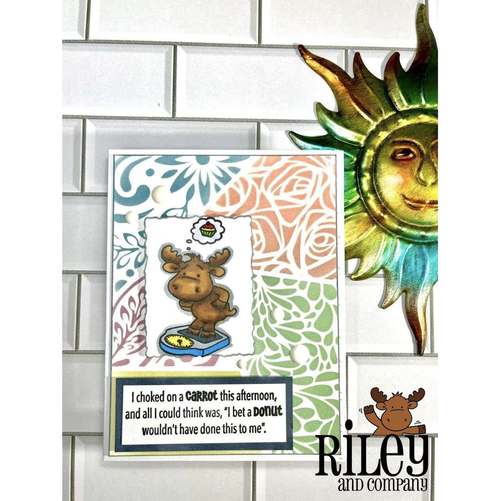 Riley And Company Funny Bones I Choked on a Carrot Cling Rubber Stamp rwd-1173 scale