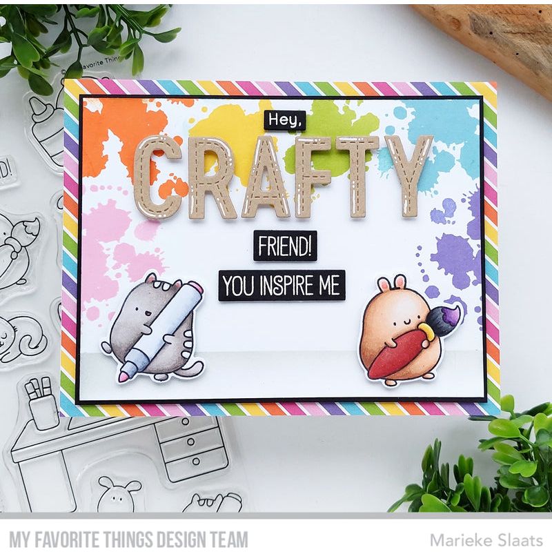 My Favorite Things Crafty Friends Clear Stamps and Dies You Inspire Me | color-code:alt2