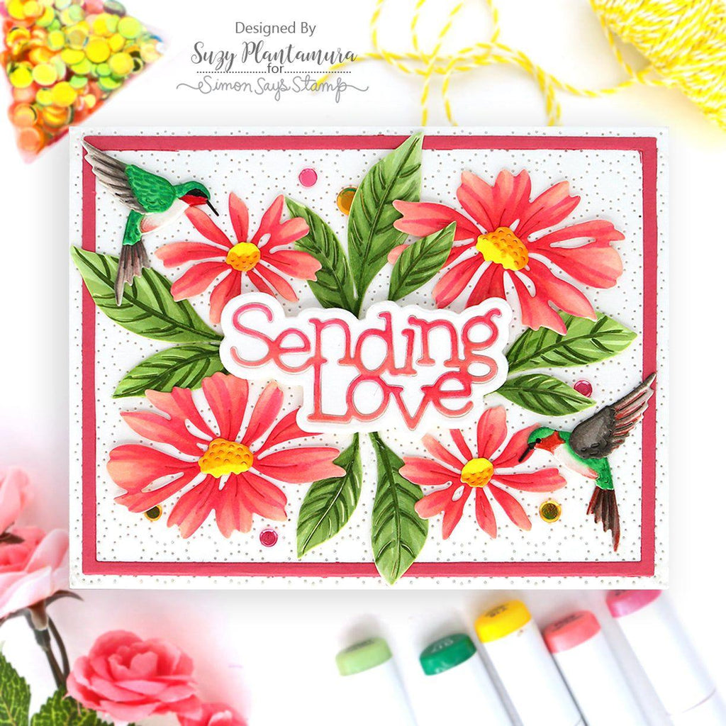 Simon Says Stamp Delicate Hummingbird Duo Wafer Dies s943 Cheering for You Sending Love Card | color-code:ALT02