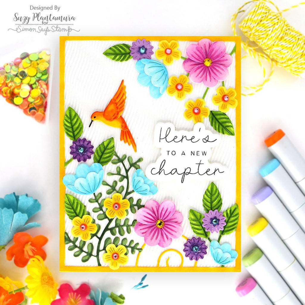 Simon Says Stamp Delicate Hummingbird Duo Wafer Dies s943 Cheering for You Retirement Card | color-code:ALT01