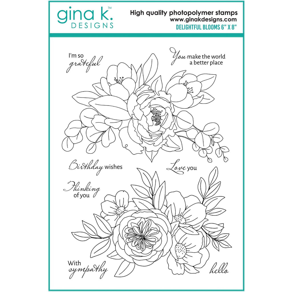 Gina K Designs DELIGHTFUL BLOOMS Clear Stamps 6774