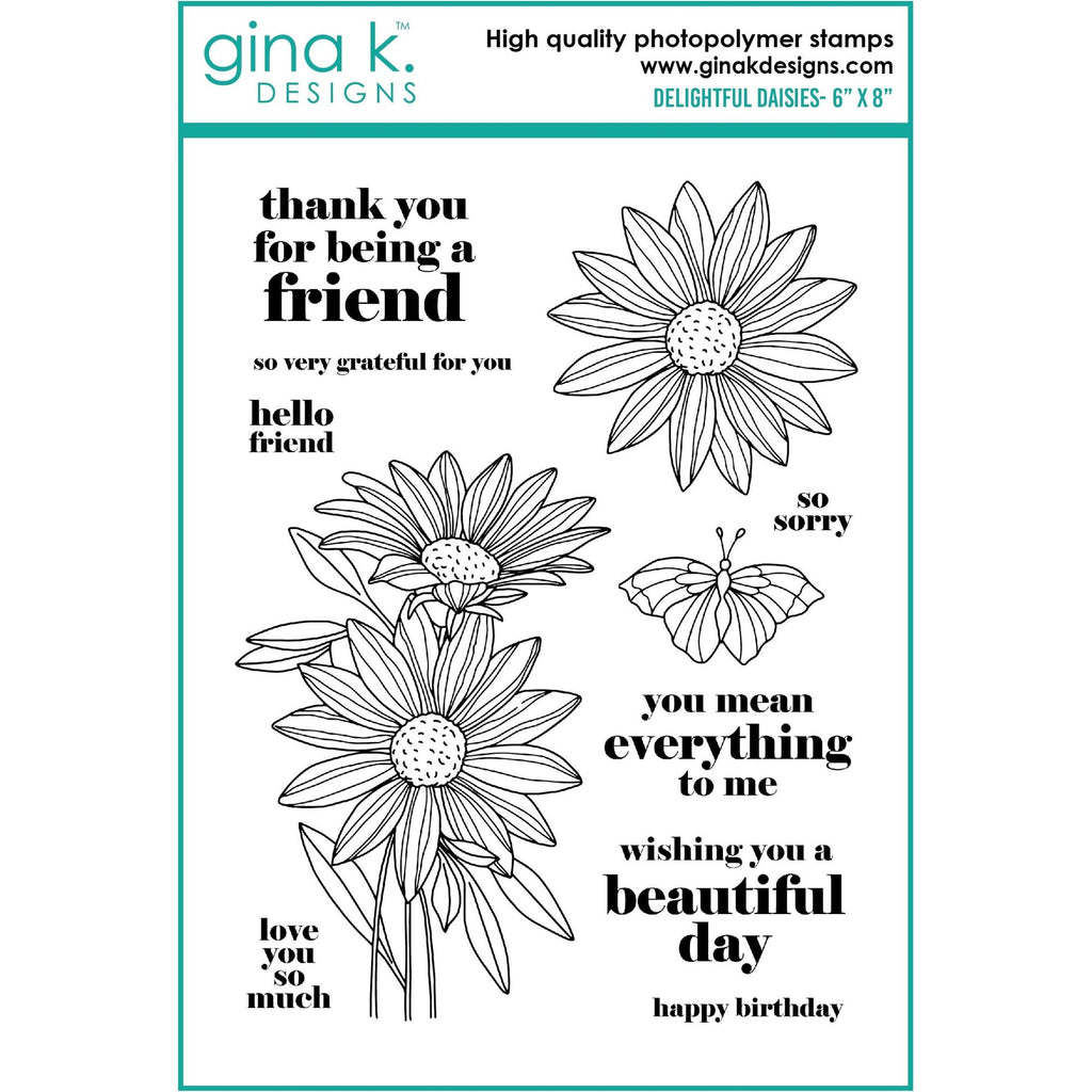 Gina K Designs DELIGHTFUL DAISIES Clear Stamps as15