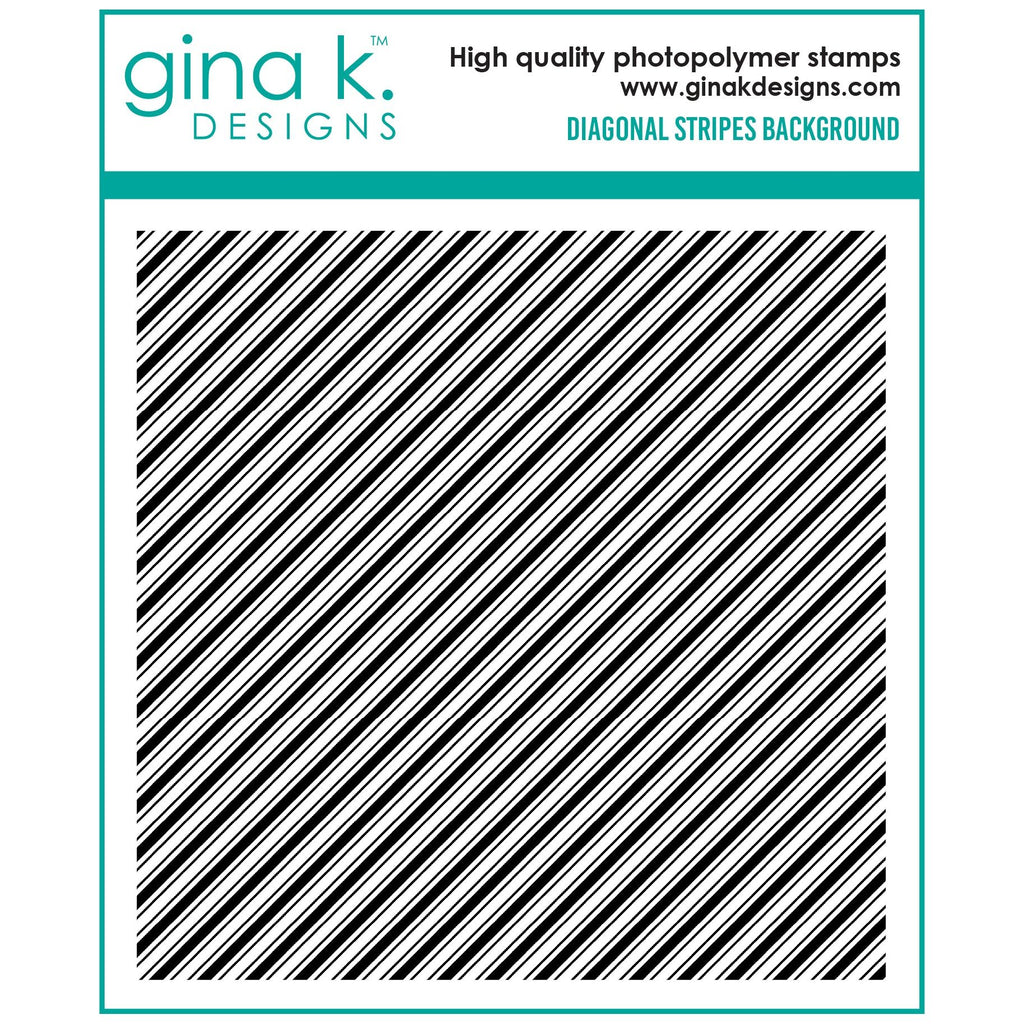 Gina K Designs Diagonal Stripes Background Clear Stamp gkd194