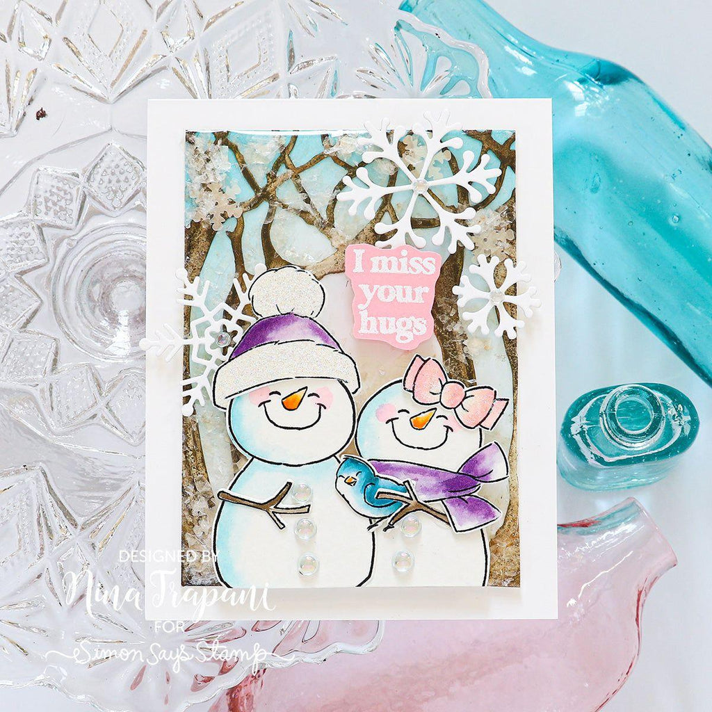 Tim Holtz Distress Dusty Concord Ink Pad And Reinker Bundle Ranger Snowman Distress Watercolor Card | color-code:ALTM06