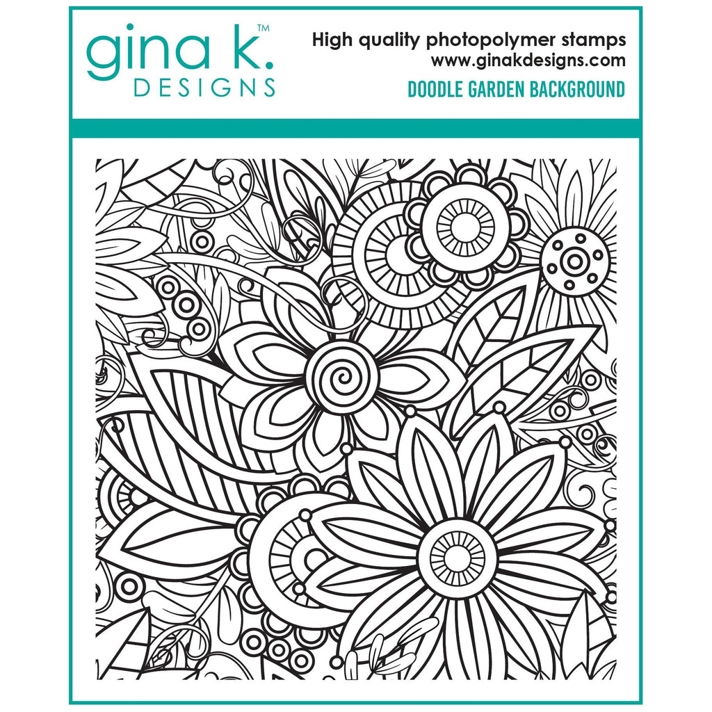 Gina K Designs Doodle Garden Background Clear Stamp gkd195