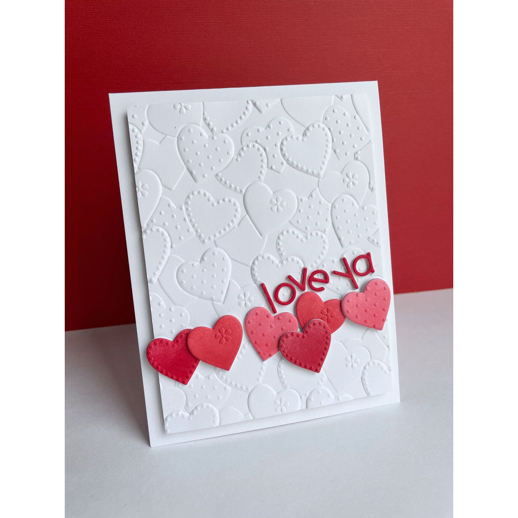 Simon Says Stamp Embossing Folder and Cutting Dies Dotted Hearts sfd454 To Love Love Card | color-code:ALT02