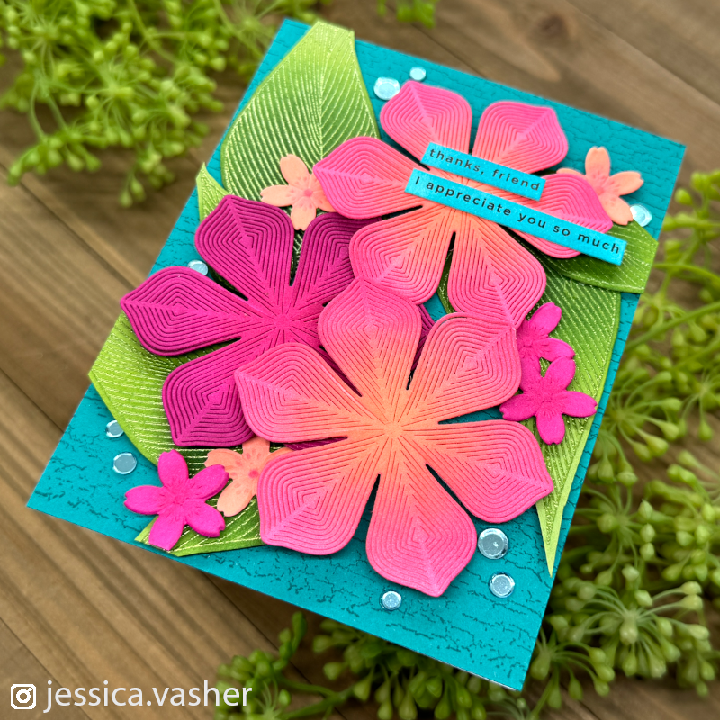 Simon Says Stamp Dreamy Leaves Wafer Dies 1059mdc Be Bold Thanks Card | color-code:ALT03