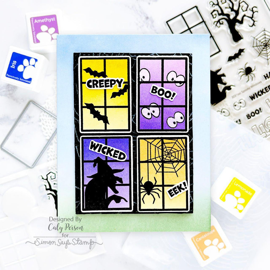 Simon Says Stamp Embossing Folder Droopy Web sf435 Stamptember Halloween Card