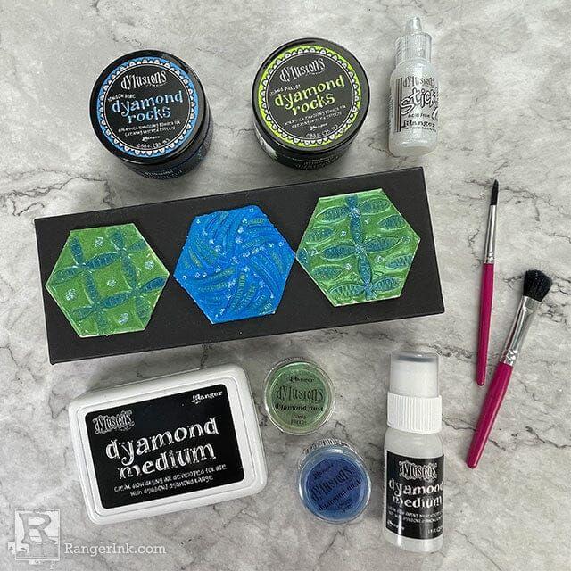 Dyan Reaveley Dylusions Build a Quilt Cling Stamps dyr10002 Gift Box Project | color-code:ALT01