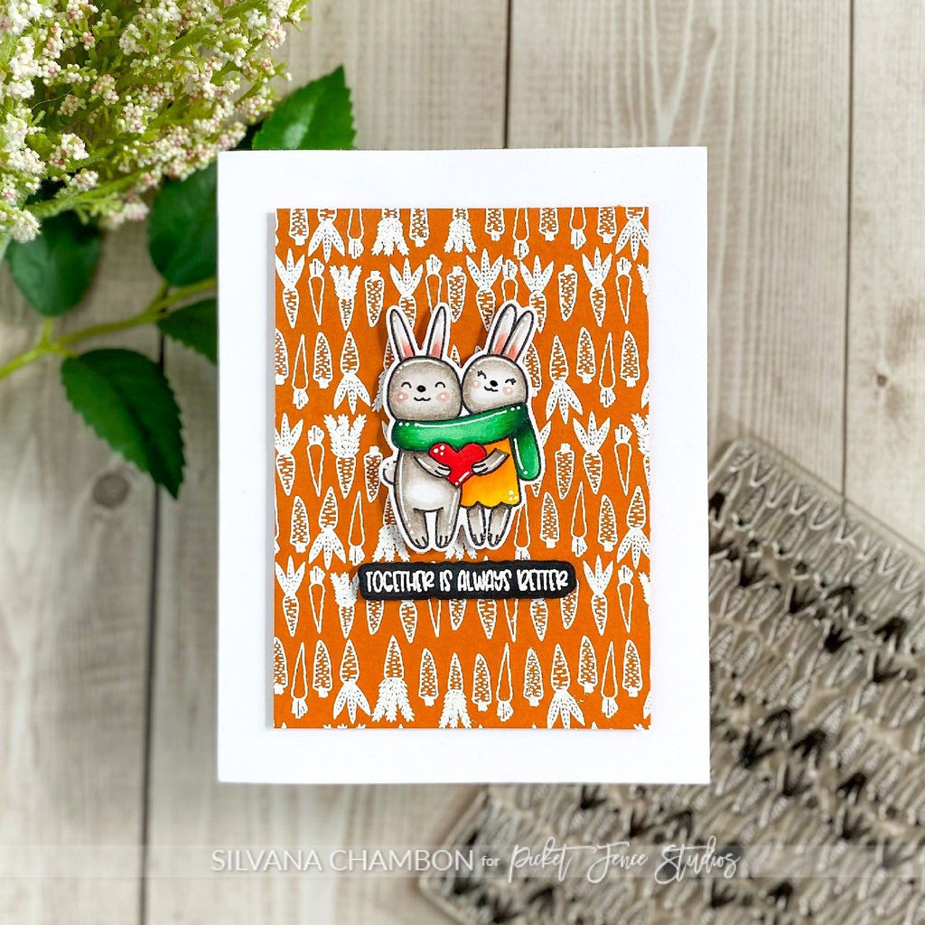 Picket Fence Studios Pick a Carrot Clear Stamp e-107 together is always better