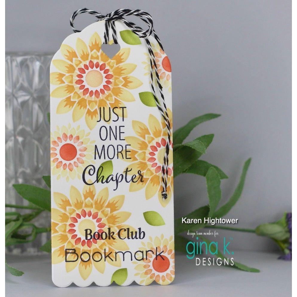 Gina K Designs Make A Bookmark Clear Stamps dw29 Book Club