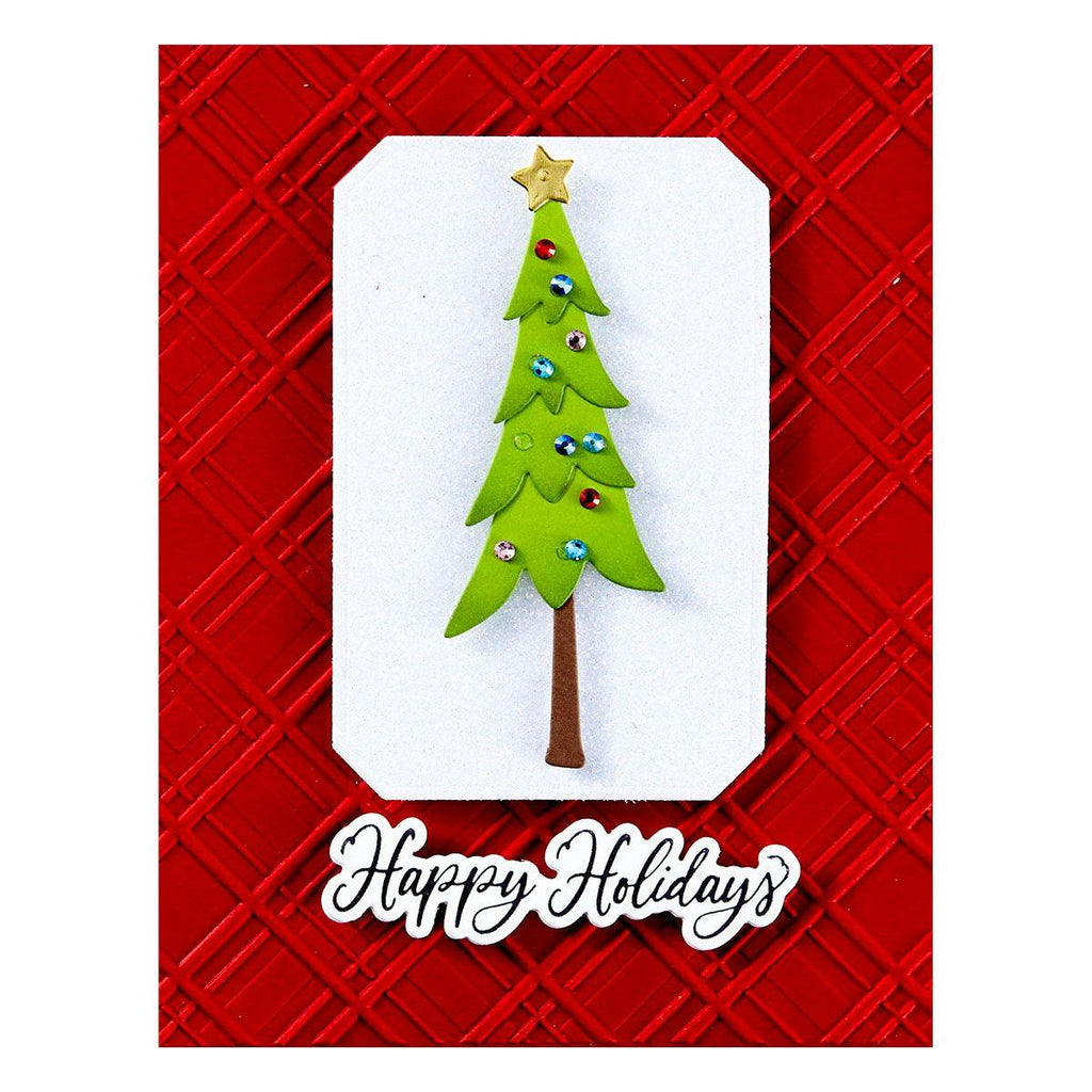 Spellbinders Argyle Plaid 3D Embossing Folder e3d-099 holidays