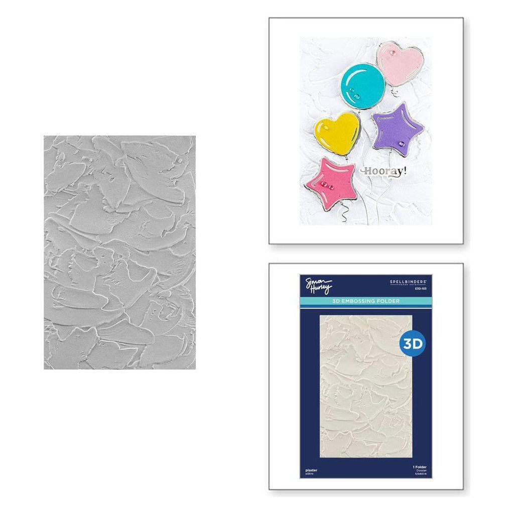 Spellbinders Plaster 3D Embossing Folder e3d-103