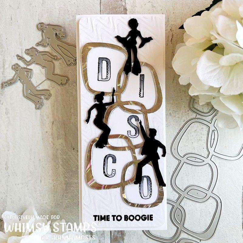 Whimsy Stamps Slimline Retro Dies WSD203 disco