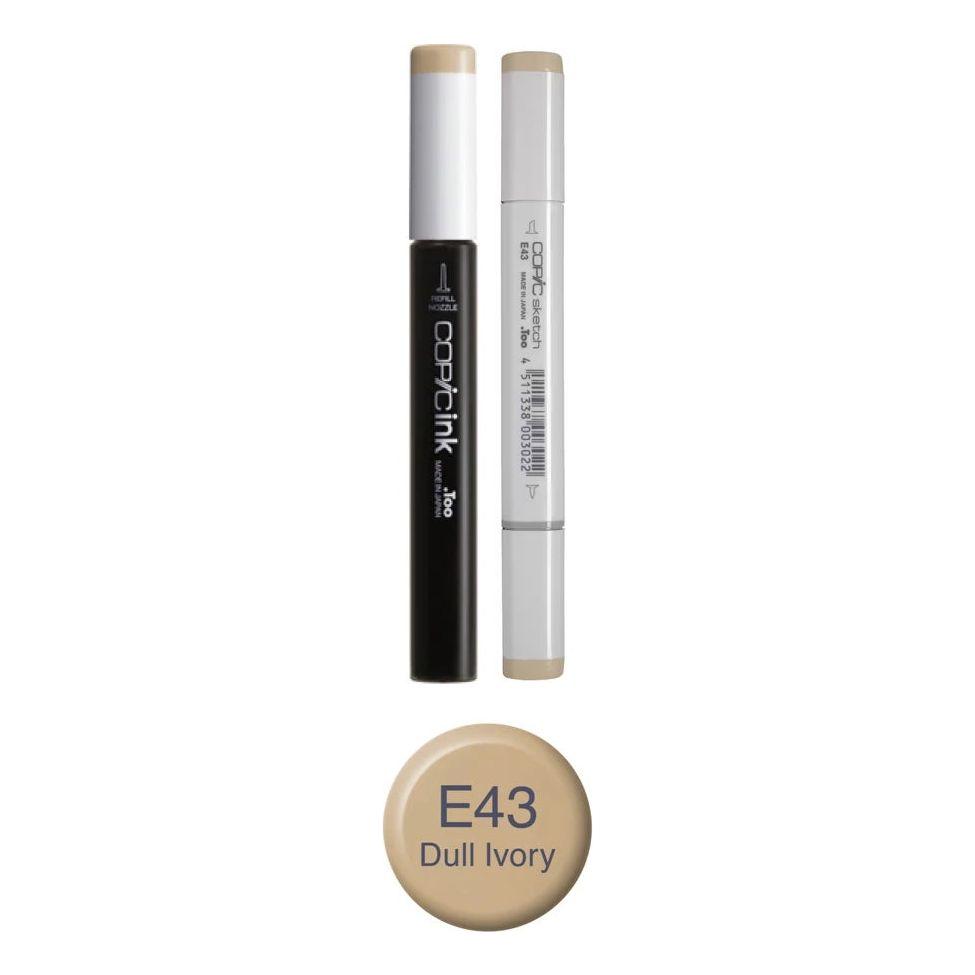 Copic Marker Dull Ivory Marker and Refill Bundle E43