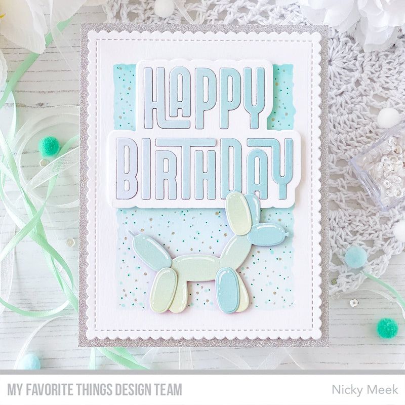 My Favorite Things Birthday Vibes Dies Die-Namics mft2746 cool toned happy birhday | color-code:alt2