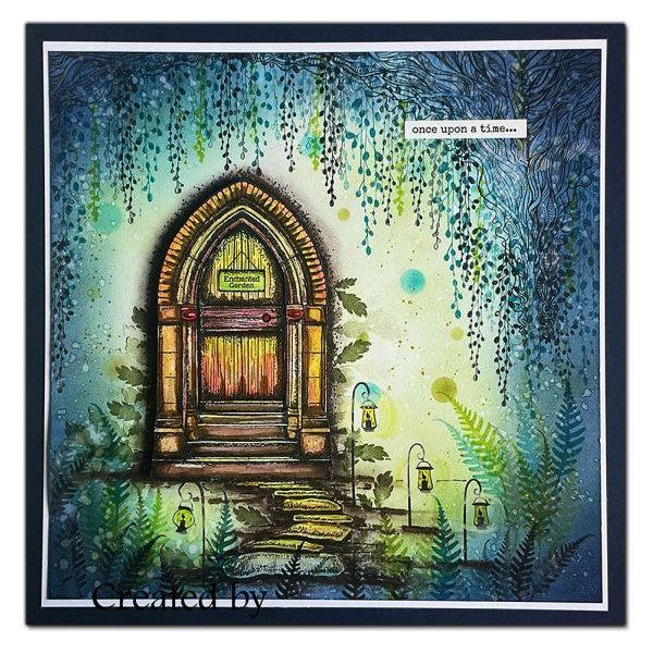 Lavinia Stamps Inner Wooden Door Clear Stamp lav880 enchanted garden