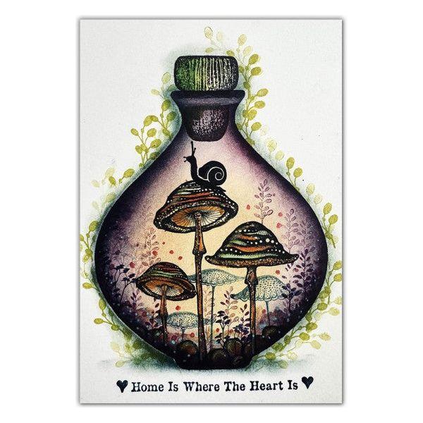 Lavinia Stamps Snailcap Single Mushroom Clear Stamp lav853 snail bottled