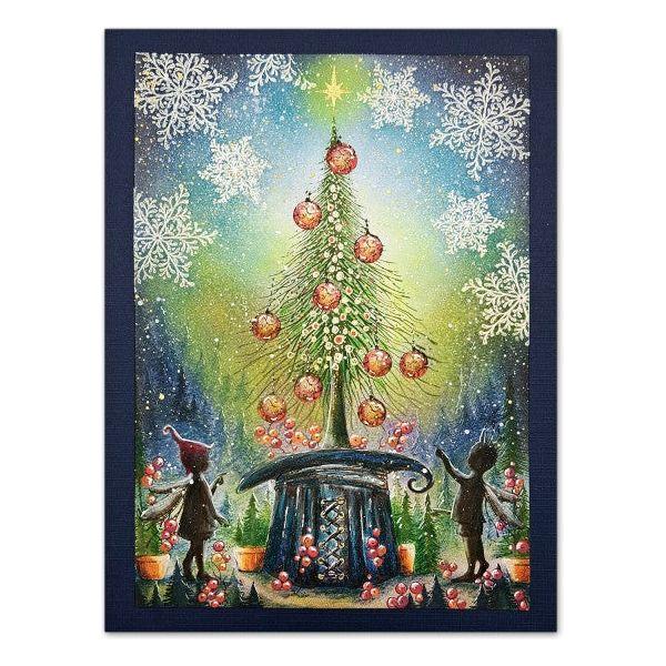 Lavinia Stamps Snowflakes Large Clear Stamps lav842 pretty tree