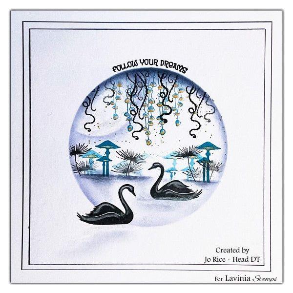 Lavinia Stamps Swans Clear Stamps lav867 follow your dreams