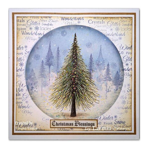 Lavinia Stamps Wild Pine Clear Stamp lav840 christmas blessings