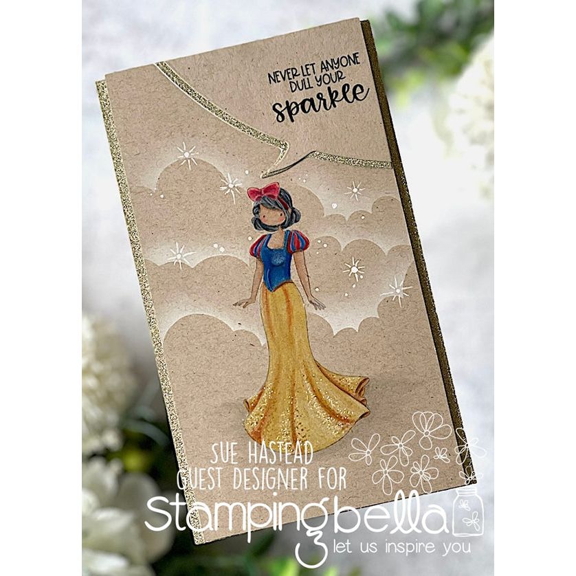 Stamping Bella Uptown Girl Snow White Cling Stamp eb1283 never dull your sparkle