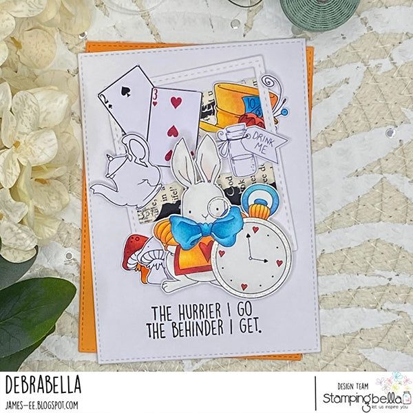 Stamping Bella Tiny Townie Wonderland White Rabbit Cling Stamp Eb1291 | Stamping Bella | Crafting & Stamping Supplies from Simon Says Stamp