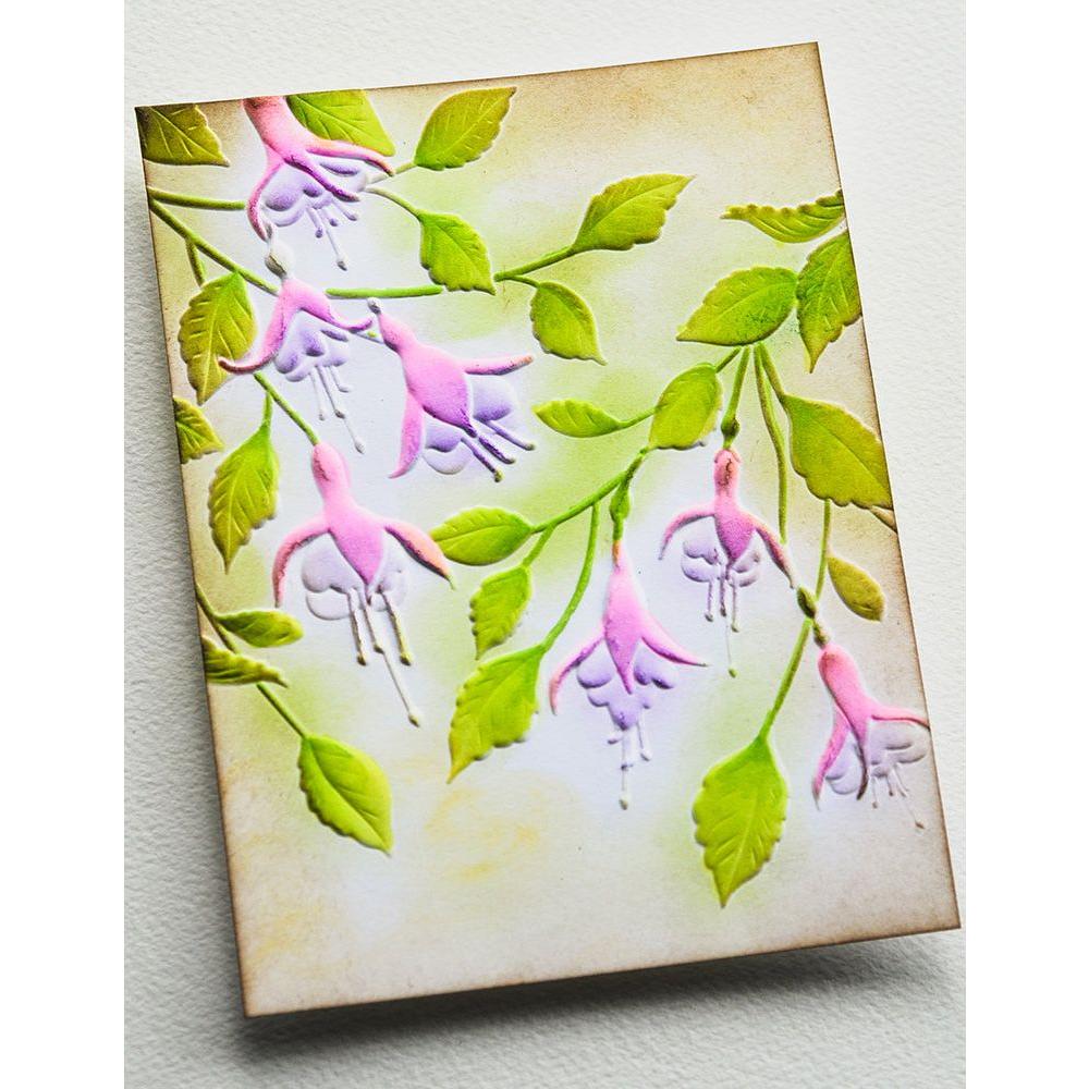 Memory Box Fabulous Fuchsia 3D Embossing Folder and Dies ef1047 pink flowers