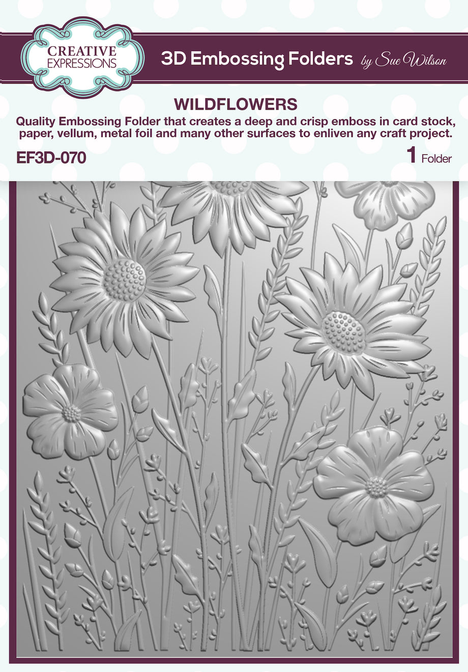 Spellbinders - 3D Embossing Folders - Basket Of Sunflowers