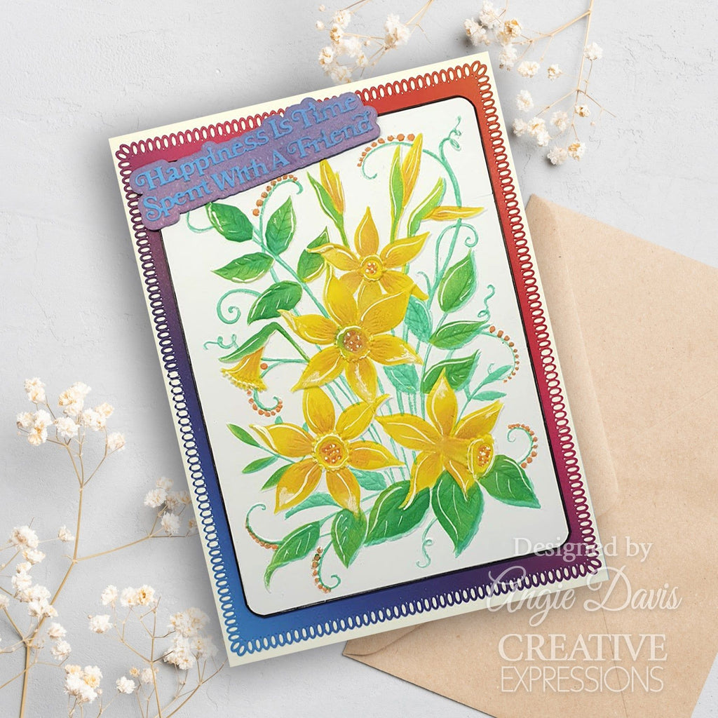 Creative Expressions Daffodil Dreams 3D Embossing Folder ef3d-073 happiness