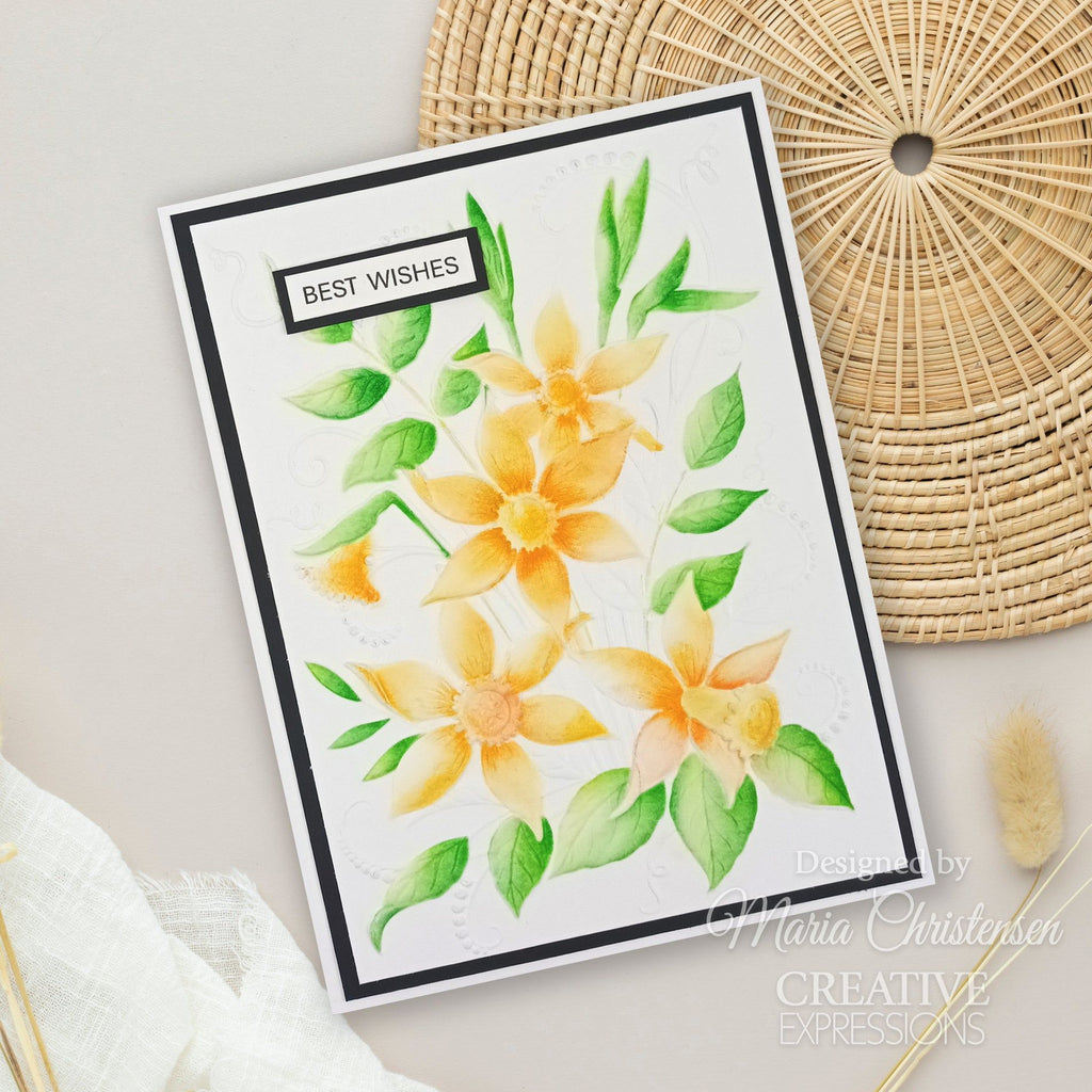 Creative Expressions Daffodil Dreams 3D Embossing Folder ef3d-073 best wishes