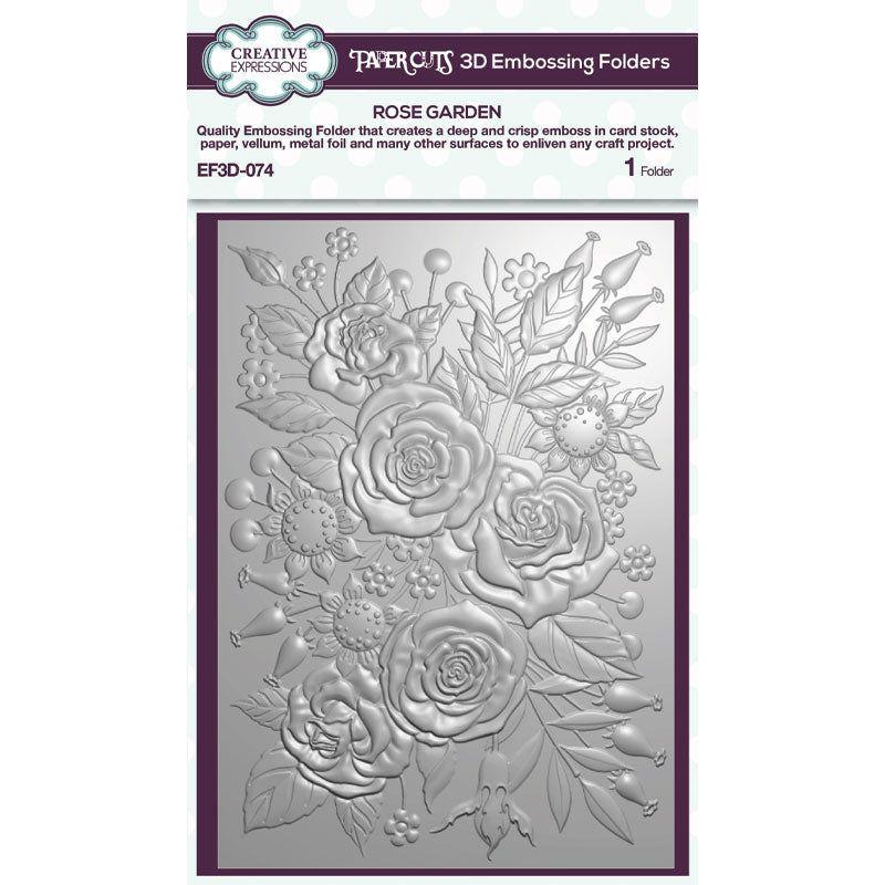 Creative Expressions Rose Garden 3D Embossing Folder ef3d-074