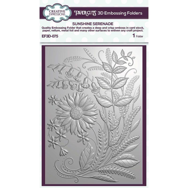 Creative Expressions Sunshine Serenade 3D Embossing Folder ef3d-075